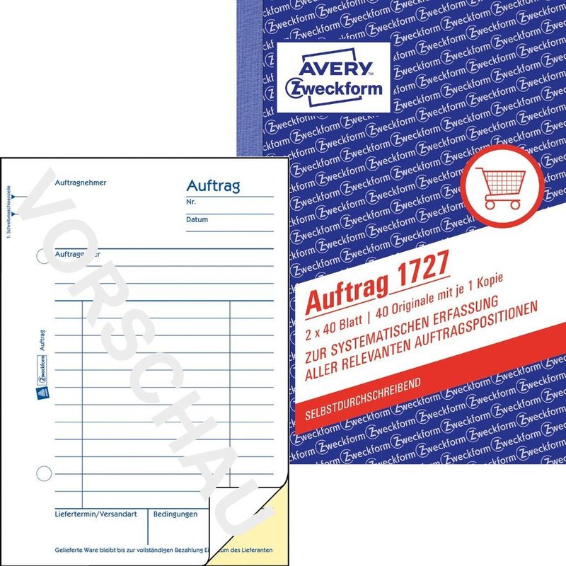 Avery-1727-A6-40Seiten-Buchhaltungsformular----Buch--1727-