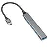 Hub-4smarts-4in1-da-USB-C-a-3x-USB-A-2.0-e-1x-USB-A-3.0-grigio-siderale
