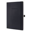Quaderno-SIGEL-187x27-cm-nero-ca.-DIN-A4-a-righe-nere