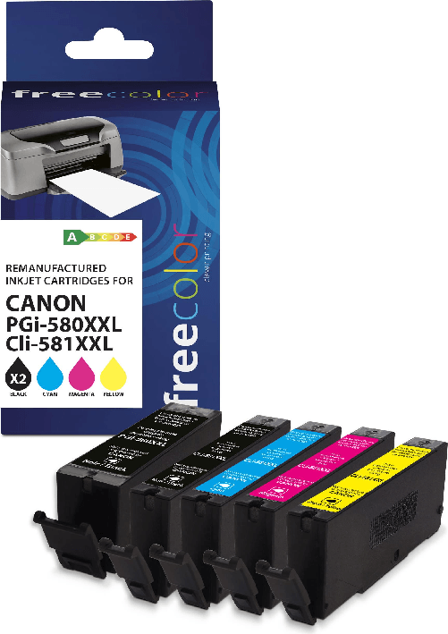 Cartuccia-PGI-580XXL-nera-CLI-581XXL-BK-C-M-Y-rigenerata