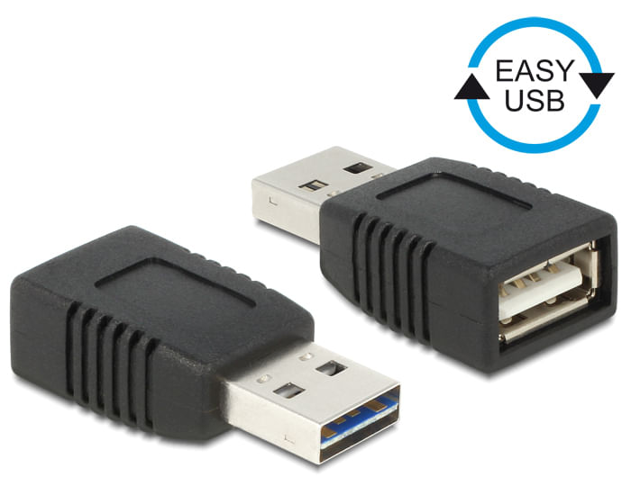 Adattatore-Delock-EASY-USB-2.0-A-maschio->-USB-2.0-A-femmina