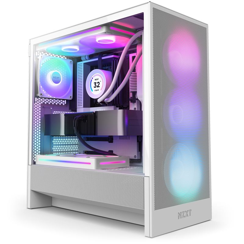 NZXT-H5-Flow-RGB-Midi-Tower-Bianco--NZXT-H5-Flow-RGB-2024-Mid-Tower-Case-WHT-