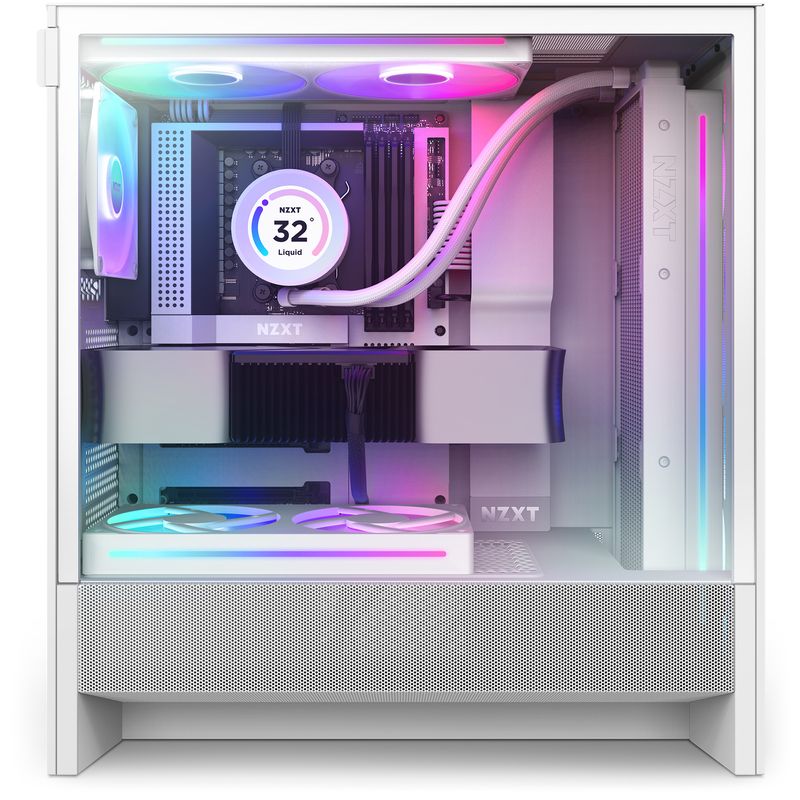 NZXT-H5-Flow-RGB-Midi-Tower-Bianco--NZXT-H5-Flow-RGB-2024-Mid-Tower-Case-WHT-
