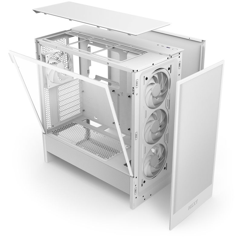 NZXT-H5-Flow-RGB-Midi-Tower-Bianco--NZXT-H5-Flow-RGB-2024-Mid-Tower-Case-WHT-