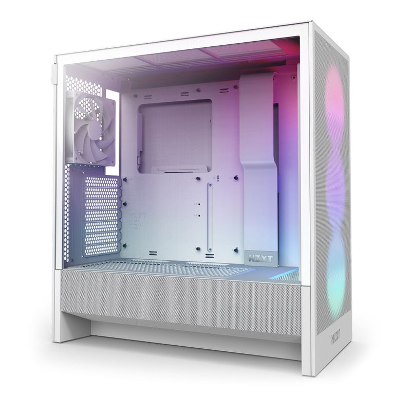 NZXT-H5-Flow-RGB-Midi-Tower-Bianco--NZXT-H5-Flow-RGB-2024-Mid-Tower-Case-WHT-