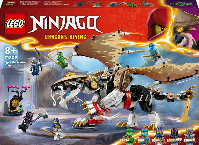 LEGO-NINJAGO-71809-Egalt-il-Drago-Maestro-Giocattolo-con-Action-Figure-Snodabile-Giochi-per-Bambini-di-8--con-5-Minifigure