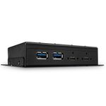Lindy 43094 hub di interfaccia USB 3.2 Gen 2 [3.1 Gen 2] Type-C 10000 Mbit/s Nero (4 Port Usb 3.1 Gen 2 Type C - Metal H