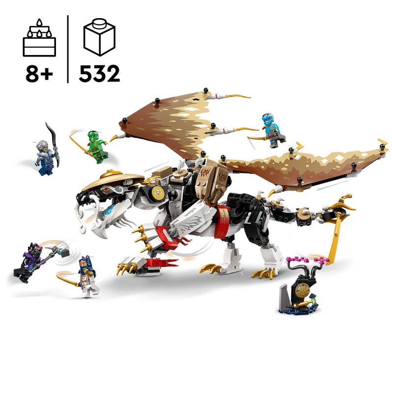 LEGO-NINJAGO-71809-Egalt-il-Drago-Maestro-Giocattolo-con-Action-Figure-Snodabile-Giochi-per-Bambini-di-8--con-5-Minifigure