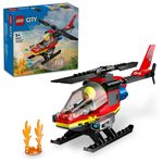 LEGO-City-60411-Elicottero-dei-Pompieri-Veicolo-Giocattolo-con-2-Elementi-Lancia-Acqua-e-Minifigure-Giochi-per-Bambini-5-