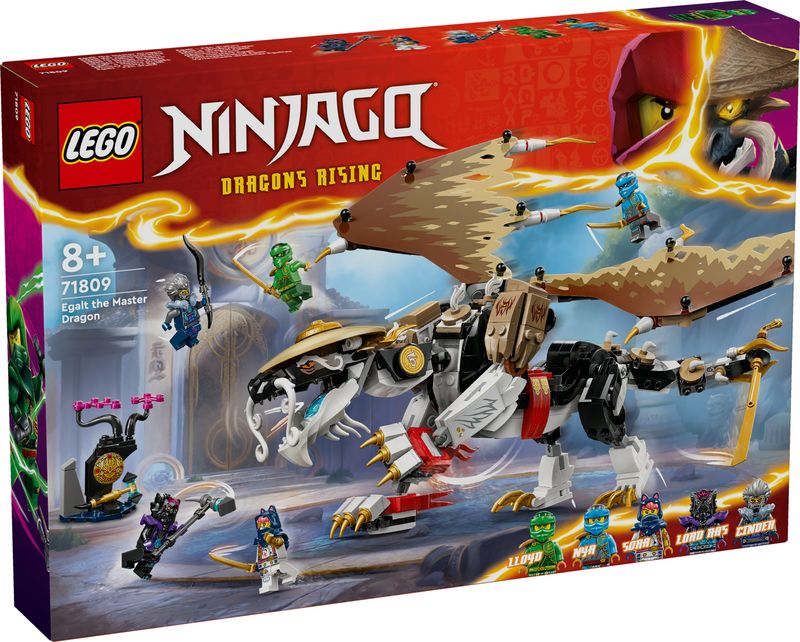 LEGO-NINJAGO-71809-Egalt-il-Drago-Maestro-Giocattolo-con-Action-Figure-Snodabile-Giochi-per-Bambini-di-8--con-5-Minifigure