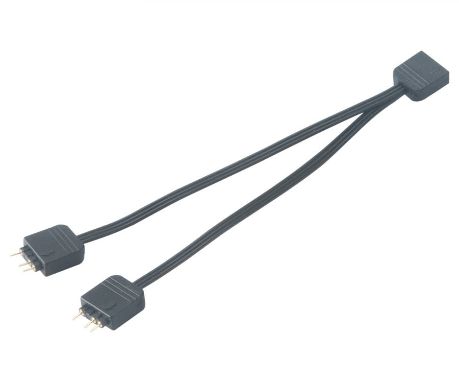 Akasa AK-CBLD08-12BK cavo di segnale 0,12 m Nero (Akasa Addressable RGB LED Splitter Cable)
