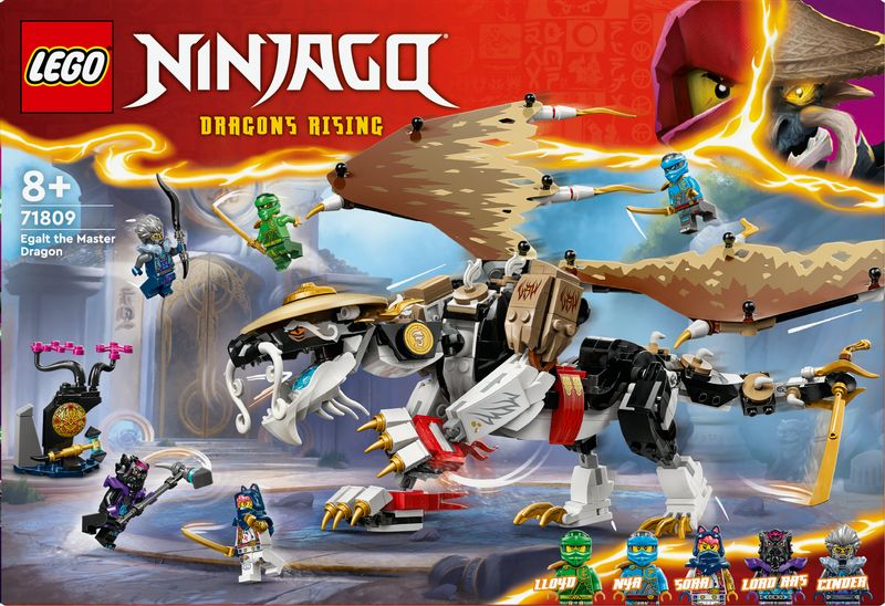 LEGO-NINJAGO-71809-Egalt-il-Drago-Maestro-Giocattolo-con-Action-Figure-Snodabile-Giochi-per-Bambini-di-8--con-5-Minifigure