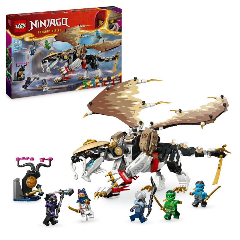 LEGO-NINJAGO-71809-Egalt-il-Drago-Maestro-Giocattolo-con-Action-Figure-Snodabile-Giochi-per-Bambini-di-8--con-5-Minifigure