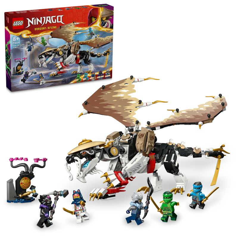 LEGO-NINJAGO-71809-Egalt-il-Drago-Maestro-Giocattolo-con-Action-Figure-Snodabile-Giochi-per-Bambini-di-8--con-5-Minifigure