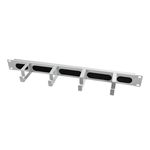 LogiLink 48,30cm (19") Rangierpanel, 1 HE, 4 KabelfÃ¼hrungsbÃ¼gel, grau lichtgrau (RAL7035), zur geordneten