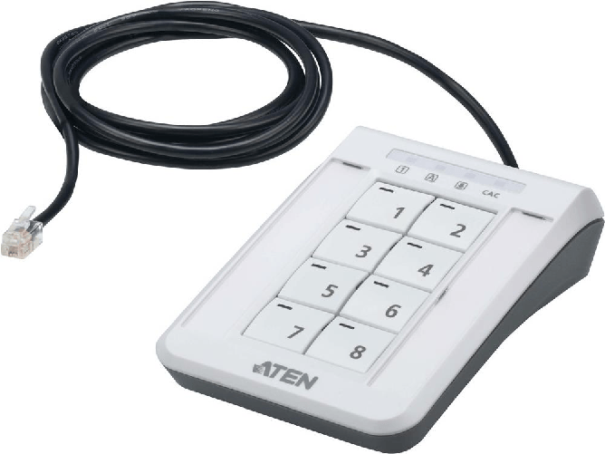 ATEN-2XRT-0021G-altri-input-device-Tastierino-RJ-11-Nero-Grigio-Bianco
