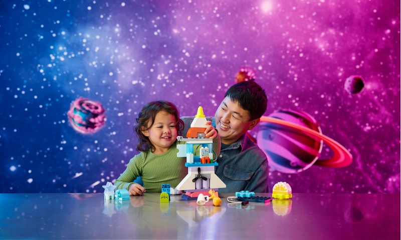 LEGO-DUPLO-10422-Avventura-dello-Space-Shuttle-3-in-1-Astronave-Giocattolo-Didattica-Gioco-Educativo-per-Bambini-di-3--Anni