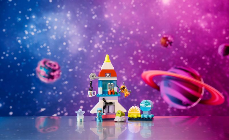 LEGO-DUPLO-10422-Avventura-dello-Space-Shuttle-3-in-1-Astronave-Giocattolo-Didattica-Gioco-Educativo-per-Bambini-di-3--Anni