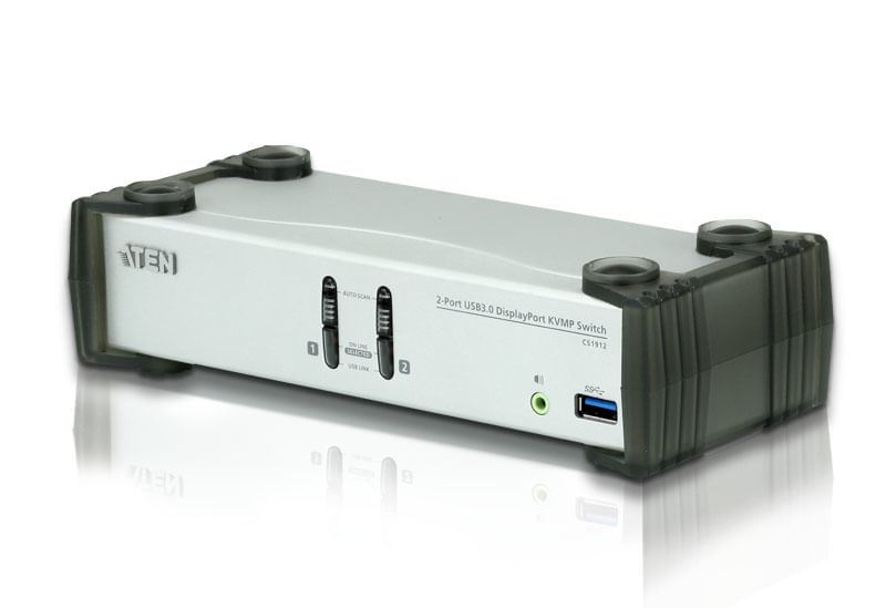 ATEN Switch DisplayPort KVMPÃÂ¢Ã¢â¬Å¾ÃÂ¢ USB 3.0 a 2 porte (cavi inclusi)