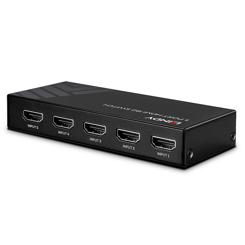 Lindy-38233-conmutador-de-vAÆAaAaAA­deo-HDMI--5-Port-Hdmi-18G-Switch---Warranty--24M-