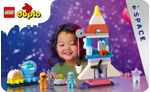 LEGO-DUPLO-10422-Avventura-dello-Space-Shuttle-3-in-1-Astronave-Giocattolo-Didattica-Gioco-Educativo-per-Bambini-di-3--Anni