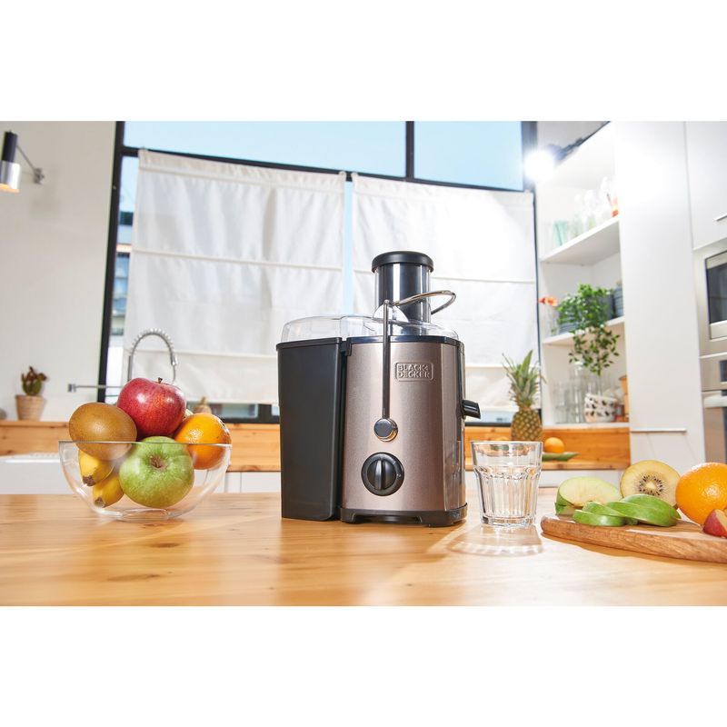 Black-Decker-BXJE600E-Spremiagrumi-centrifugo-600-Acciaio-inossidabile-grigio