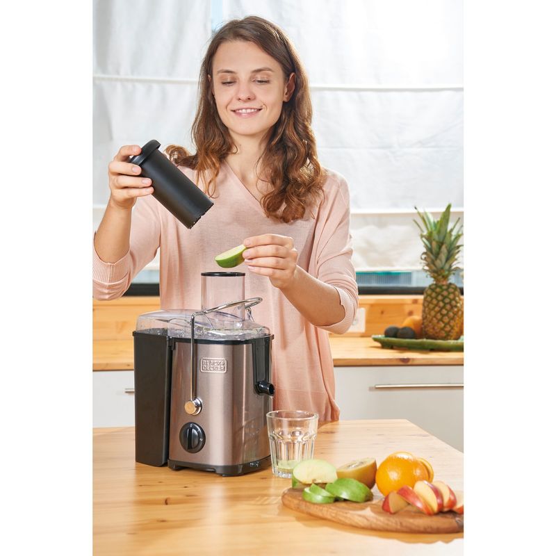 Black-Decker-BXJE600E-Spremiagrumi-centrifugo-600-Acciaio-inossidabile-grigio