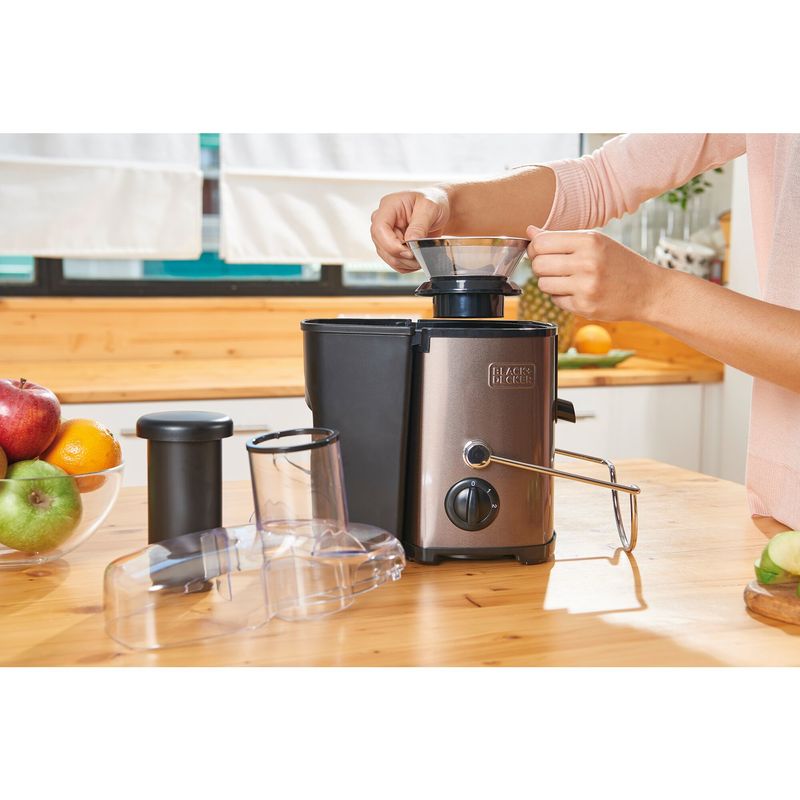 Black-Decker-BXJE600E-Spremiagrumi-centrifugo-600-Acciaio-inossidabile-grigio