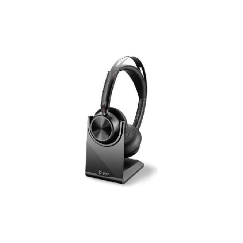 POLY-Voyager-Focus-2-UC-Auricolare-Con-cavo-e-senza-cavo-A-Padiglione-Ufficio-USB-tipo-A-Bluetooth-Base-di-ricarica-Nero
