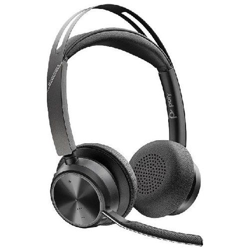 POLY-Voyager-Focus-2-UC-Auricolare-Con-cavo-e-senza-cavo-A-Padiglione-Ufficio-USB-tipo-A-Bluetooth-Base-di-ricarica-Nero