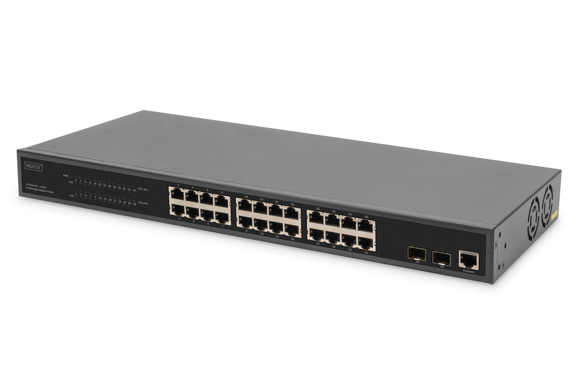 DIGITUS Switch Gigabit Ethernet PoE gestito L2 24 porte