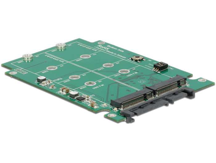 Delock-Convertitore-da-25--SATA-22-pin->-2x-M.2-con-RAID-con-alloggiamento