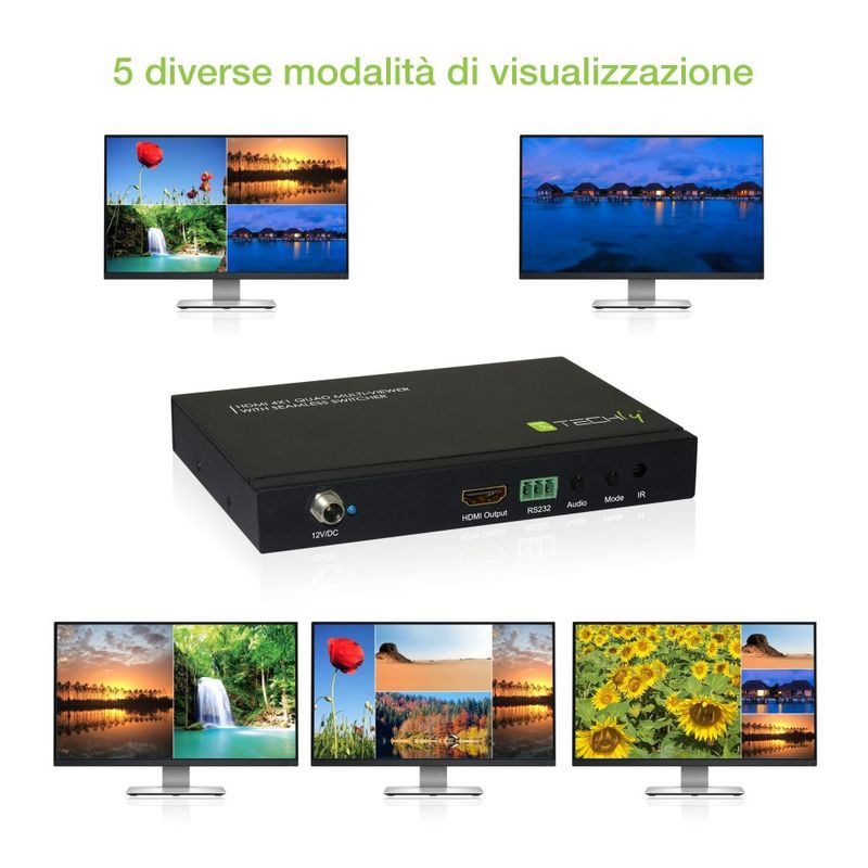 Techly-Multiview-HDMI-4x1-con-switch-seamless