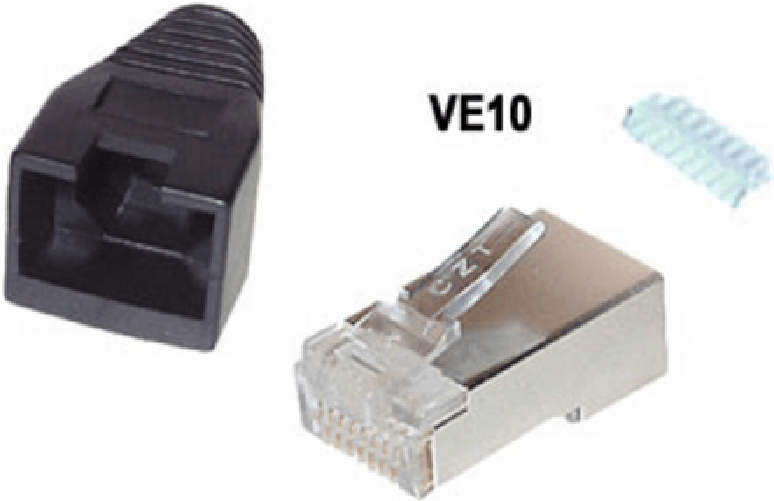 Shiverpeaks BS72057-S-10 connettore cavo RJ-45 nero - metallico (BS72057-S-10)