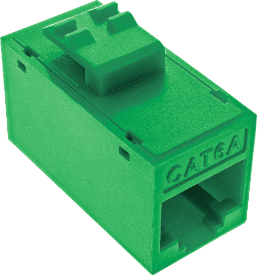 InLine Keystone RJ45 presa/presa, non schermata, Cat.6A, confezione da 8, verdi