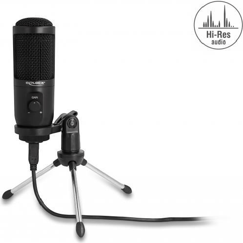 Delock-Microfono-a-condensatore-USB-con-supporto-24-bit---192-kHz-per-PC-e-notebook