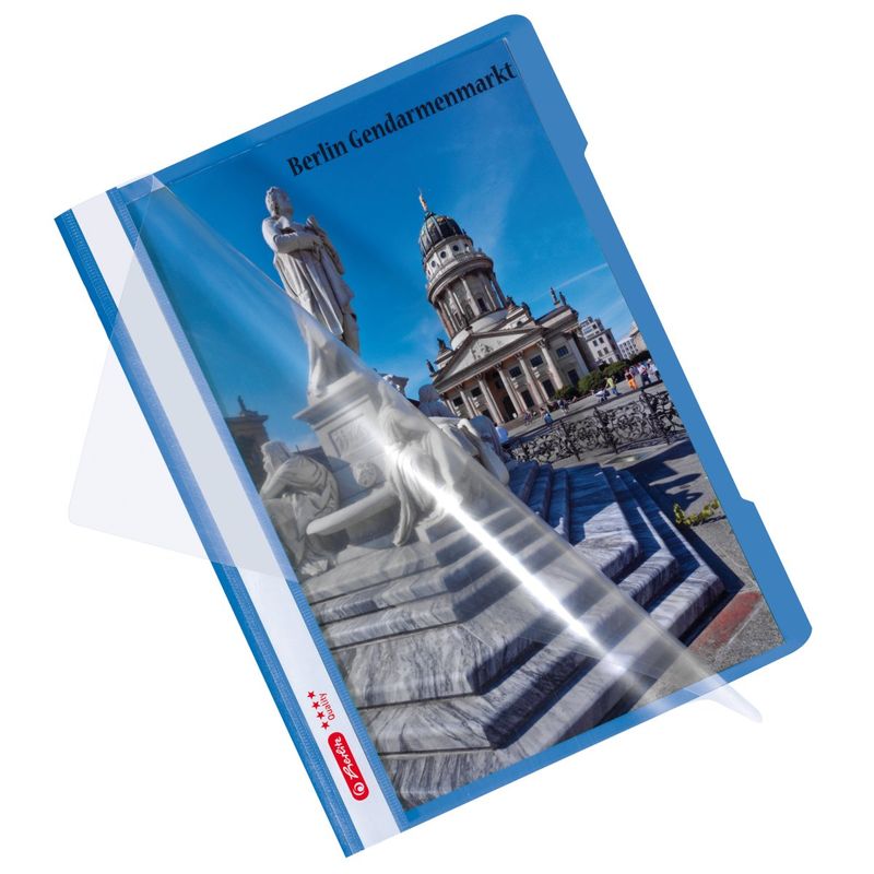 Cartella-a-fogli-mobili-Herlitz-qualitA A -DIN-A4-polipropilene--PP--blu