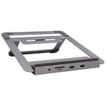 EXSYS Docking station USB C 12in1 con supporto per notebook, Mateb