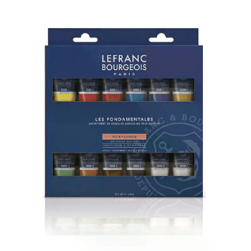 Lefranc Bourgeois Set 12 colori acrilici LEFRANC&BOURGEOIS da 20 ml pittura arte acrilico fine