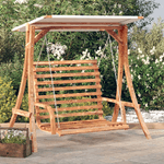VidaXL Panca a Dondolo con Tetto Massello di Abete Finitura in Teak