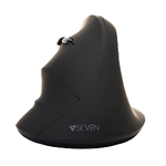 V7 mouse ergonomico verticale 2.4 ghz per mano sinistra mw400l - nero - connettività wireless