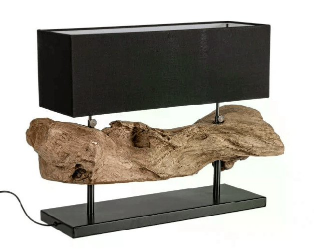 Bizzotto Lampada da Tavolo di design in legno di Teak - ANANYA