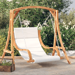 VidaXL Sedia a Dondolo con Cuscino Massello di Abete Finitura in Teak