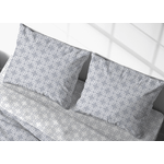 BIANCHERIAWEB Coppia Federe Cuscino Letto Bottoni Laterali 100% Cotone Disegno Catena GI
