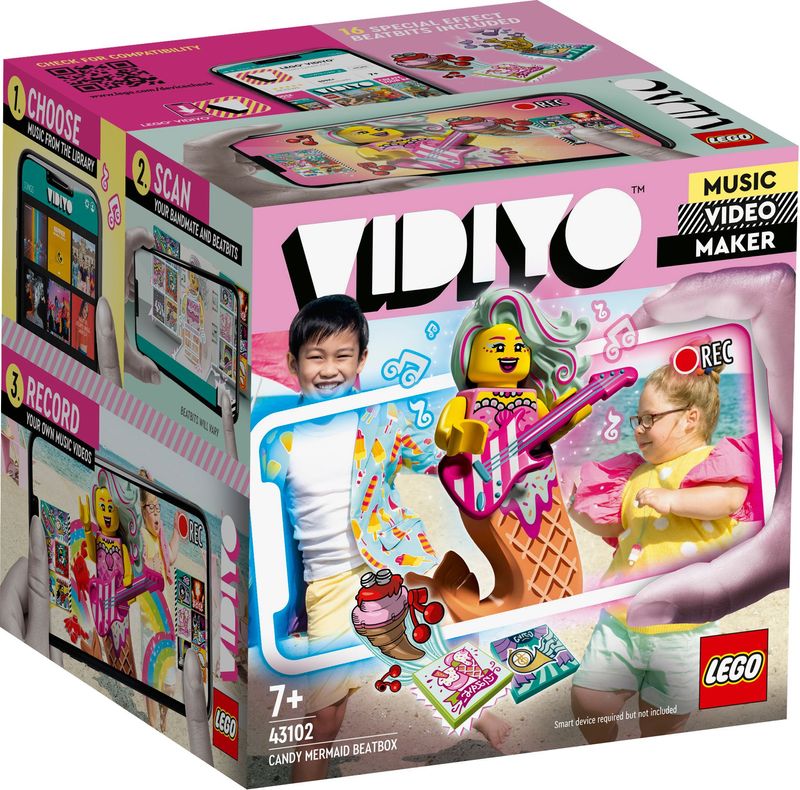 LEGO-VIDIYO-Candy-Mermaid-BeatBox-Creatore-Video-Musicali-con-Sirenetta-Giocattoli-per-Bambini-App-Realta--Aumentata-43102