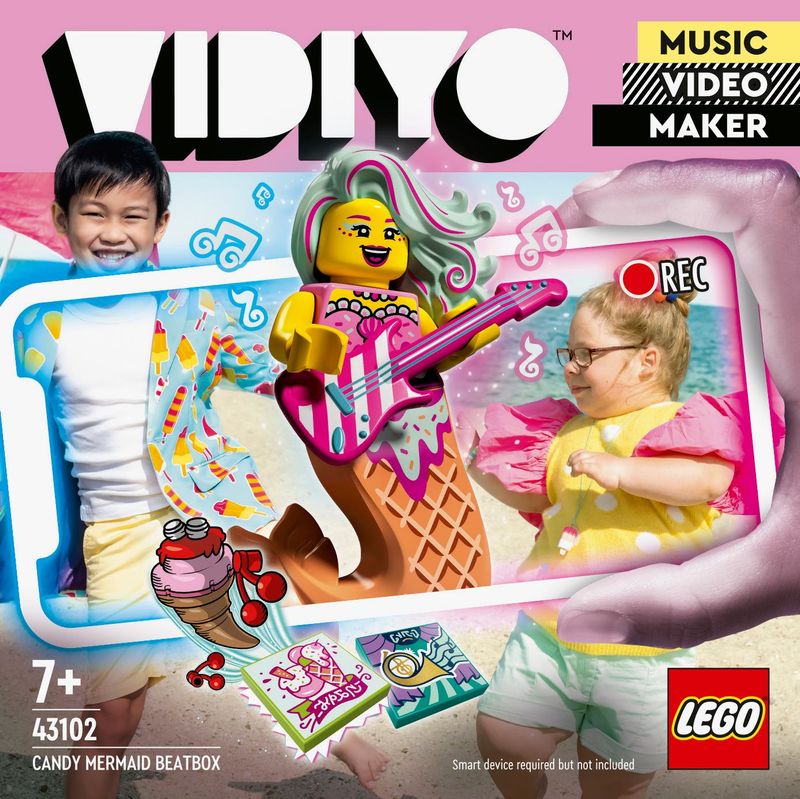 LEGO-VIDIYO-Candy-Mermaid-BeatBox-Creatore-Video-Musicali-con-Sirenetta-Giocattoli-per-Bambini-App-Realta--Aumentata-43102