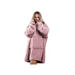 BIANCHERIAWEB Felpa Plaid Inverno Coperta Agnellata Sherpa Con Tasca Tinta Unita Fluffy