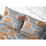 BIANCHERIAWEB Coppia Federe Cuscino Letto Bottoni Laterali 100% Cotone Disegno Square GI