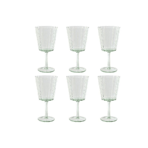 Home ESPRIT Set di Bicchieri Home ESPRIT Verde Cristallo 9 x 9 x 17,8 cm (6 Unità)