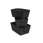 BIANCHERIAWEB Set 3 Pezzi Contenitore Rattan Big Con Maniglie Decorativo Cestino Portaoggetti